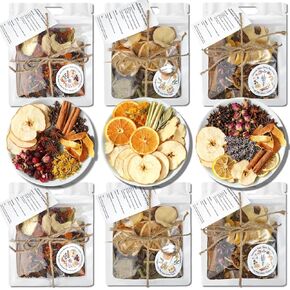 6 Pack Christmas Simmer Pot Potpourri Kit with 3 Unique Scents – Holiday Stovetop Potpourri Blends, Botanical Air Freshener Sachets, Festive Home Fragrance, Housewarming Gift in Saudi Arabia