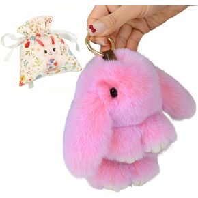 سلسلة مفاتيح على شكل أرنب من القطيفة على شكل أرنب، سلاسل مفاتيح محظوظة، سلسلة مفاتيح على شكل أرنب ناعمة مصنوعة يدويًا، هدية لعيد الأم في عيد الفصح in Kuwait