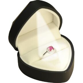 LED Heart Shaped Ring Box for Wedding, Proposal, Engagement, Valentine' Day, Christmas...Luxury LED Ring Jewelry Gift Case Box with Light for Women Men(Black LED Ring Box(Heart Shaped)) in Kuwait