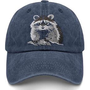 Nuanua Funny Raccoon Embroidered Dad Hats Cute Trash Panda Baseball Hat for Men Raccoon Lovers Gift in Saudi Arabia