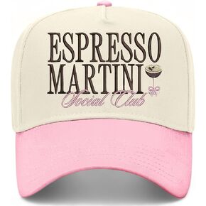 Espresso Martini Social Club Stacked Bow Hat | Premium Adjustable Snapback Baseball Trucker Hats for Men & Women in Kuwait