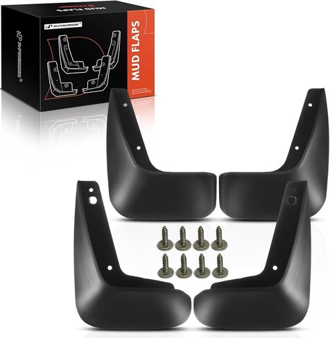 A-Premium Set of 4PCS Mud Flaps Splash Guards Mudguards Mudflaps with Hardware Kits Accessory Compatible with Buick Lacrosse, 2005-2008, Sedan, Black Color, Front and Rear (Driver & Passenger Sides) in Saudi Arabia