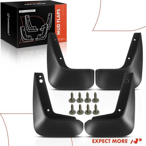 A-Premium Set of 4PCS Mud Flaps Splash Guards Mudguards Mudflaps with Hardware Kits Accessory Compatible with Buick Lacrosse, 2005-2008, Sedan, Black Color, Front and Rear (Driver & Passenger Sides) in Saudi Arabia