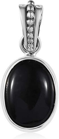 SHOP LC DELIVERING JOY Velvet Obsidian 925 Sterling Silver Solitaire Pendant for Women Jewelry Ct 4.51 Birthday Christmas Gifts for Women in Saudi Arabia