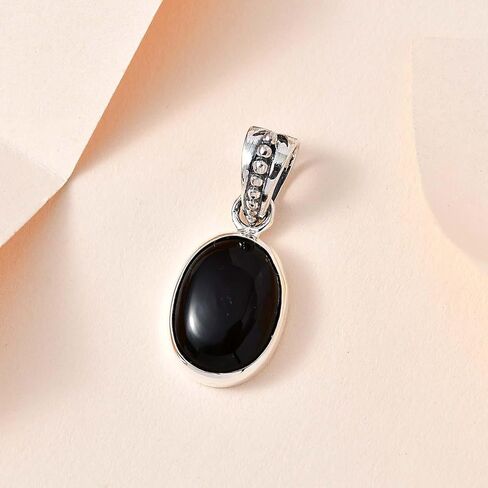 SHOP LC DELIVERING JOY Velvet Obsidian 925 Sterling Silver Solitaire Pendant for Women Jewelry Ct 4.51 Birthday Christmas Gifts for Women in Saudi Arabia