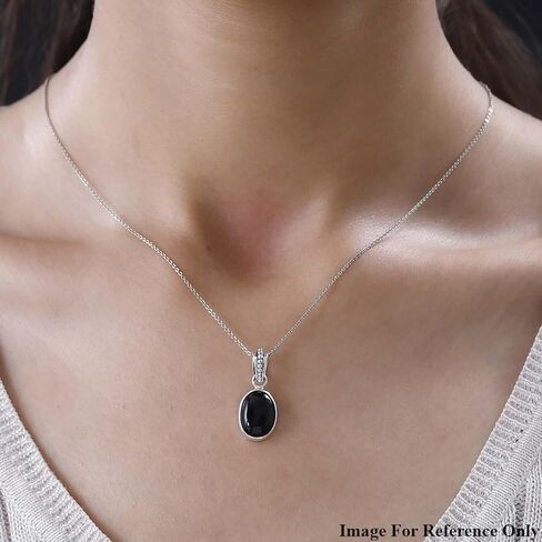 SHOP LC DELIVERING JOY Velvet Obsidian 925 Sterling Silver Solitaire Pendant for Women Jewelry Ct 4.51 Birthday Christmas Gifts for Women in Saudi Arabia