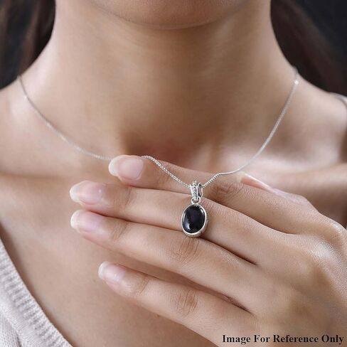 SHOP LC DELIVERING JOY Velvet Obsidian 925 Sterling Silver Solitaire Pendant for Women Jewelry Ct 4.51 Birthday Christmas Gifts for Women in Saudi Arabia