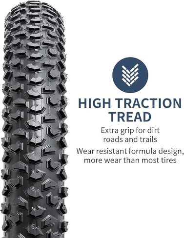 YUNSCM 24" Bike Tires 24 x 2.125/57-507 60TPI and 24" Bike Tubes Schrader Valve with 2 Rim Strips Compatible with Mountain Bike 24x1.75 24x1.95 24x2.10 24x2.125 Bicycle Tires and Tubes (Y-1131) in Saudi Arabia