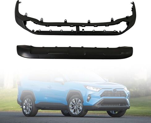 Front Bumper Cover & Lower Valance Compatible with 2019 2020 2021 2022 2023 2024 Toyota RAV4 LE XLE 2.5L Without Sensor Holes 52411-0R130 52411-42100 in Kuwait