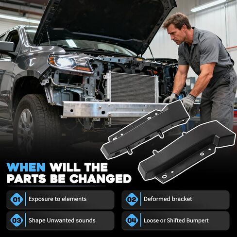 84845463 زوج دعامة المصد الأمامي للركاب والسائق مناسب لسيارة تشيفي شيفروليه كولورادو 2021 2022 دعامة تثبيت المصد الجانبي يستبدل 84845464 in Kuwait