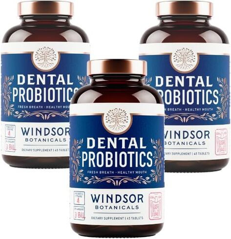 Oral Probiotics for Teeth and Gums - 3BN CFU Lactobacillus Salivarius, Paracasei, K12 Pro B, Inulin Dental Probiotics for Bad Breath Treatment, Gum Health - 90 Best Breath Oral Probiotic Mint Tablets in Saudi Arabia