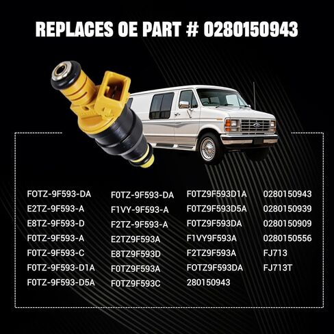 Muge Racing 8Pcs Fuel Injectors Compatible with Ford E150 E250 E350 F150 F250 F350 Mustang, Lincoln Navigator, Mercury Grand Marquis|4.6L 5.0L 5.4L 5.8L V8 -Replace 280150943, 0280150939, 0280150909 in Saudi Arabia