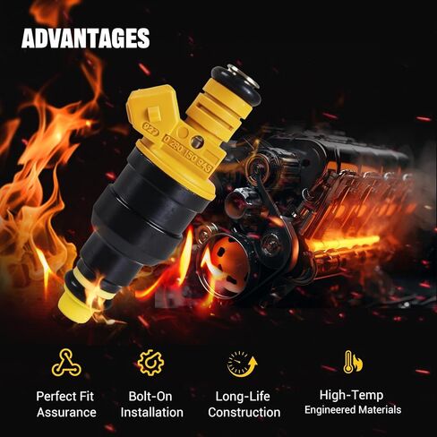 Muge Racing 8Pcs Fuel Injectors Compatible with Ford E150 E250 E350 F150 F250 F350 Mustang, Lincoln Navigator, Mercury Grand Marquis|4.6L 5.0L 5.4L 5.8L V8 -Replace 280150943, 0280150939, 0280150909 in Saudi Arabia