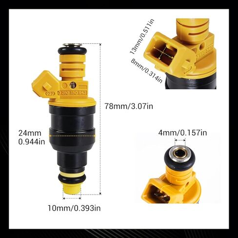 Muge Racing 8Pcs Fuel Injectors Compatible with Ford E150 E250 E350 F150 F250 F350 Mustang, Lincoln Navigator, Mercury Grand Marquis|4.6L 5.0L 5.4L 5.8L V8 -Replace 280150943, 0280150939, 0280150909 in Saudi Arabia