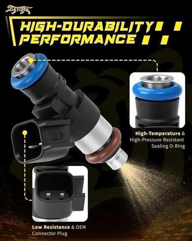 Oktiger Set of 6 4-hole 3.5L V6 Fuel Injectors Fits for Ford Fusion 2010 2010 2012, Taurus 2008 2009 2010 2011 2012, Edge 2007-2010, for Flex Turuas X, for Lincoln MKZ& More, OE#0280158091, CY0113250 in Saudi Arabia