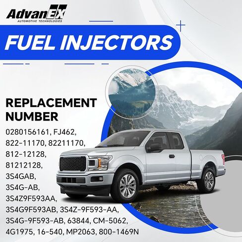 0280156161 6PCS Fuel Injectors Compatible with Ram 1500/2500 Cherokee/Liberty/Wrangler Mustang/Escape Replace 3S4Z9F593AA 63844 FJ462 in Saudi Arabia