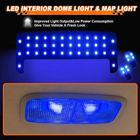 LED Cab Interior Light Kit Reading Lamp - 6000K Super Bright Map Light+Dome Light for Toyota Tacoma 2016-2023 3rd Gen,FJ Cruiser,4Runner,Camry,RAV4,Prius,Highlander (Blue LED) in Kuwait