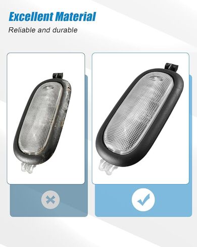 LED Dome Light with Lens & Bulbs Fit for Jeep Wrangler JK JKU 2011-2018 Interior Map Reading Light Accessories, Replace 5KQ79DX9AC, Rear Overhead Roof in Kuwait