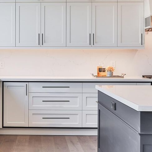 Amerdeco 10 Pack Matte Black Cabinet Pulls 5 Inch(128MM) Hole Centers Kitchen Cabinet Handles Cabinet Hardware Kitchen Handles for Cabinets Cupboard Handles Drawer Pulls ZH0060 in Kuwait