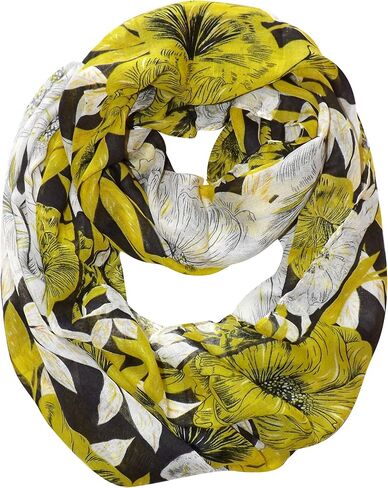 Peach Couture Retro Colorful Faded Hawaiian Hibiscus Flower Infinity Loop Scarf in Kuwait