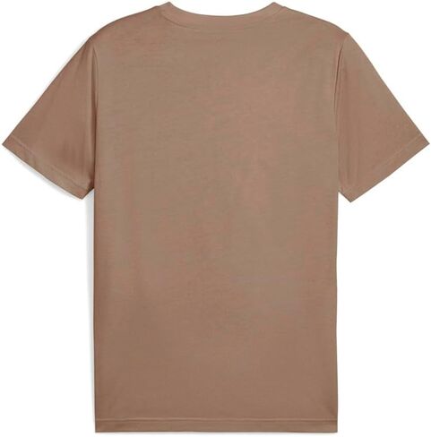 PUMA Mens Essentials Logo Crew Neck Short Sleeve Casual Tops Casual - Brown in Saudi Arabia