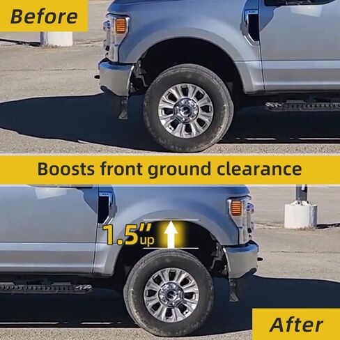 طقم رفع التسوية الأمامية باللون الأسود مقاس 1.5 بوصة لسيارة Ford F-350 F-250 Super Duty 4WD 2005-2022 in Saudi Arabia