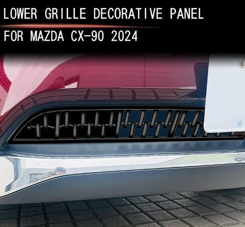 الجبهة شبكة شواء إدراج الزخارف CX90 الجبهة مصبغة الحرس ، لمازدا CX-90 2024-2025 2026 اكسسوارات السيارات الخارجية ABS المواد ، 2 قطعة in Kuwait