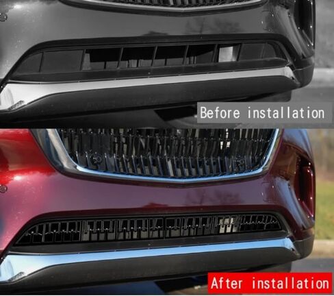 الجبهة شبكة شواء إدراج الزخارف CX90 الجبهة مصبغة الحرس ، لمازدا CX-90 2024-2025 2026 اكسسوارات السيارات الخارجية ABS المواد ، 2 قطعة in Kuwait