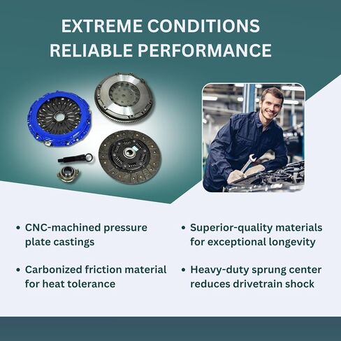 EFT Stage 2 Sprung HD Clutch Kit and Flywheel For 2003-2008 Hyundai Tiburon 2.7L V6 Engine - Performance Upgrade for Enhanced Power Handling and Durability - 12 Month Brand Warranty in Saudi Arabia