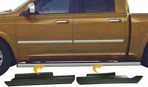 ECOTRIC Trail Armor Rocker Panel Cover Compatible with 2009-2018 Dodge Ram 1500 2500 3500 Classic Crew Cab Guard Sill Trim Replacement for 14064 in Saudi Arabia