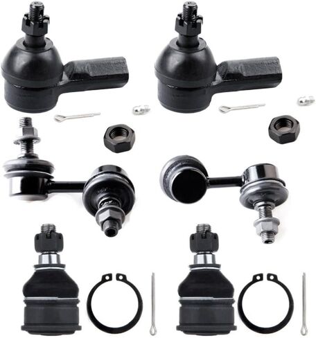 Suspension Kit 6pcs Front Ball Joints Tie Rods Sway Bars Fits El Alloy Steel in Kuwait