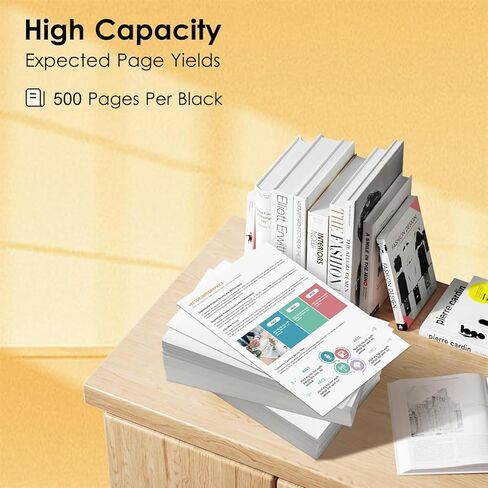 خراطيش حبر HOINKLO LC501 LC501XL لطابعة Brother المتوافقة مع خراطيش حبر Brother LC501 LC 501XL مع طابعة MFC-J1360DW MFC-J1260W MFC-J1410DW (2 أسود) in Kuwait