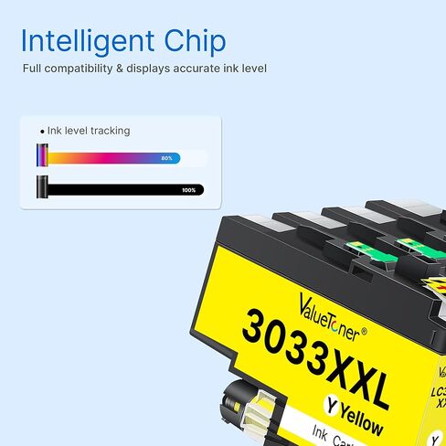 LC3033XXL Ink Cartridges Compatible with Brother LC3033 Ink Cartridges BK/C/M/Y LC3033XXL LC3035 XXL High Yield for Brother MFC-J995DW MFC-J805DW MFC-J815DW J995DWXL J805DWXL J815DWXL Printer (4-Pack) in Saudi Arabia