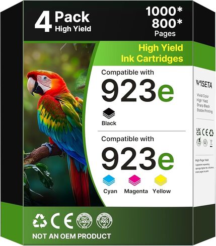خراطيش حبر 923XL 923 لطابعات HP 923 استبدال الحبر لحزمة التحرير والسرد لخراطيش الحبر HP 923XL المتوافقة مع طابعات OfficeJet Pro 8130e 8135e 8138e 8139e 9130 8122e 8120 8124e (مع شريحة) in Kuwait