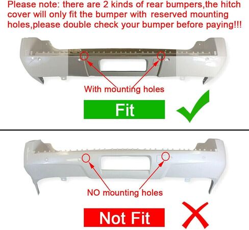 Rear Bumper Tow Hitch Hole Cover Compatible with Chevy Tahoe 2007-2014 Replace GM1129106 in Saudi Arabia