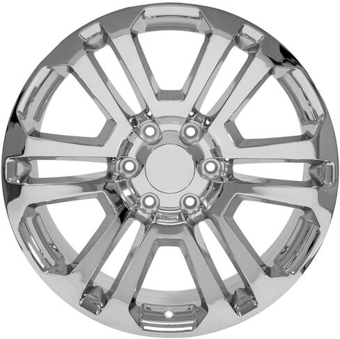 إطارات وإطارات OE Wheels CV99 مقاس 20 بوصة تناسب طراز Sierra 1500 6x139.7 20x9 كروم - هولاندر 4741 - TS-37 AT 275/55-20 (مجموعة من 4) in Saudi Arabia