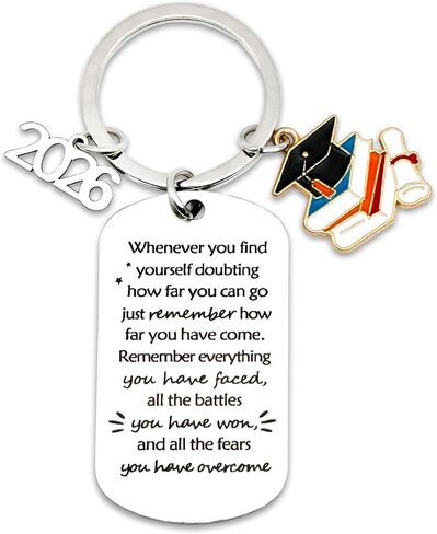 2026 Graduation Gifts for Him Her Inspirational Middle High School College University Graduates Souvenir Class of 2026 Graduation Keychain for Women Men Masters Nurses Students Boys Girls Keepsake in Saudi Arabia