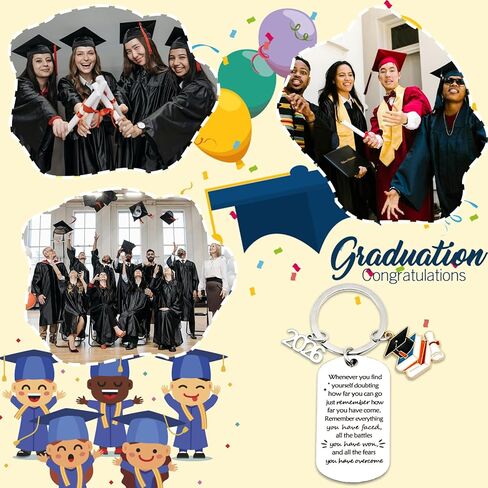 2026 Graduation Gifts for Him Her Inspirational Middle High School College University Graduates Souvenir Class of 2026 Graduation Keychain for Women Men Masters Nurses Students Boys Girls Keepsake in Saudi Arabia