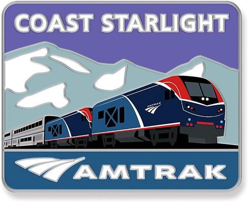 Amtrak Coast Starlight Route Collector Edition مطلي بالمينا قبعة دبوس التراث in Kuwait