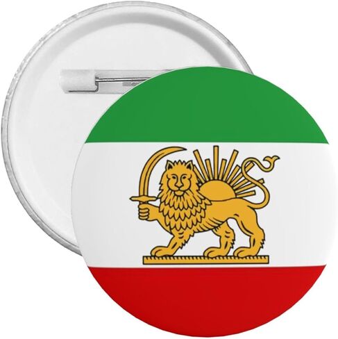 Old Iran Iranian Flag Lion Sun Pin 5 Pcs Frenn Iran Pin Buttons Badge S-1.2in in Kuwait
