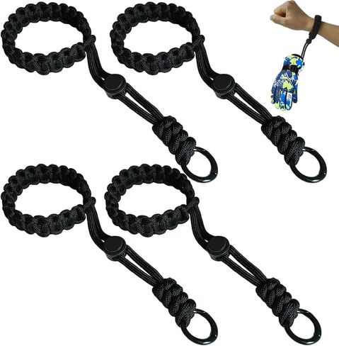 Glove Leashes with Metal Button Safety Strap,Ski Gloves Wrist Leash,Mountaineering & Skiing Accessories in Kuwait