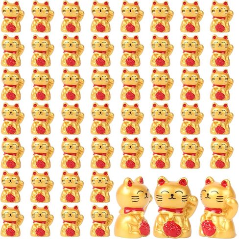 30 قطعة من مجسمات الحيوانات الصغيرة للقطط الصغيرة من الراتنج، تمثال قطة محظوظ، تماثيل قطط صغيرة لطيفة لديكور الحديقة الخيالية، بيت الدمى، الجزء العلوي للكعك، هدايا حفلات أعياد الميلاد in Kuwait