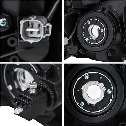 مجموعة مصابيح أمامية VRC متوافقة مع 2009-2012 Toyota RAV4 كروم مع مصابيح أمامية كهرمانية استبدال زوج مجموعة السائق والركاب in Saudi Arabia