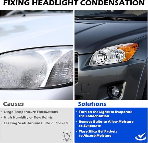 مجموعة مصابيح أمامية VRC متوافقة مع 2009-2012 Toyota RAV4 كروم مع مصابيح أمامية كهرمانية استبدال زوج مجموعة السائق والركاب in Saudi Arabia