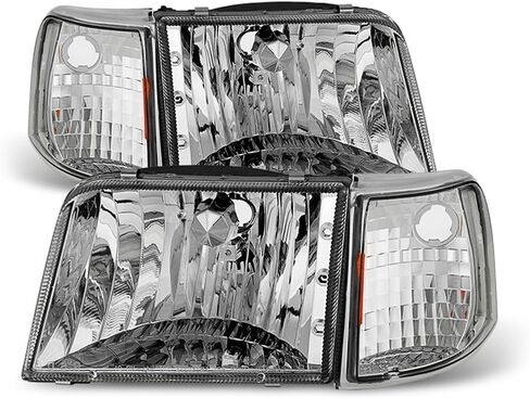 ACANII - For [4PC] 1993-1997 Ford Ranger Headlights Corner Signal Light Headlamps Replacement Driver + Passenger Side in Saudi Arabia