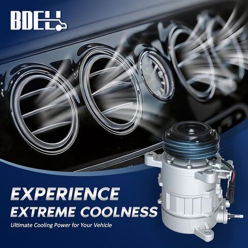 BDELI AC Compressor Fit for 2015-2020 Chevy Suburban Tahoe, GMC Sierra 1500 Yukon XL, Cadillac Escalade ESV, 2016 2017 2018 2019 Air Compressor 4.3L 5.3L 6.2L V6 V8, 197333 197381 20936344 CO29134C in Saudi Arabia