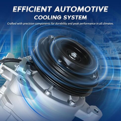 BDELI AC Compressor Fit for 2015-2020 Chevy Suburban Tahoe, GMC Sierra 1500 Yukon XL, Cadillac Escalade ESV, 2016 2017 2018 2019 Air Compressor 4.3L 5.3L 6.2L V6 V8, 197333 197381 20936344 CO29134C in Saudi Arabia