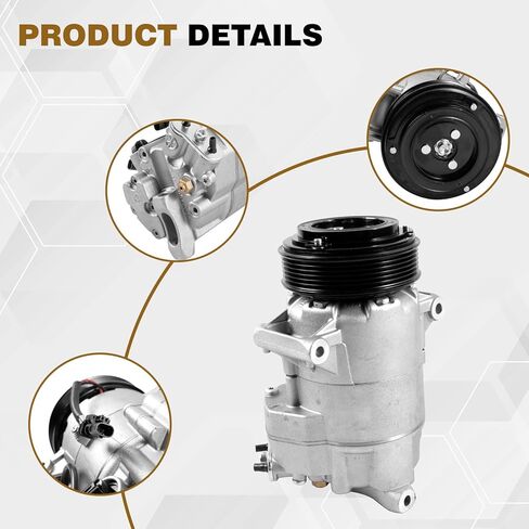 AC Compressor Compatible with 2012-2017 Buick Verano 4Door 2.4L Replace 13495846 13346496 5513009 6513009 22864732 22895595 6513009 1341402 1522260 1422239 in Kuwait