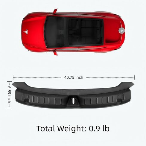 Rear Trunk Bumper Guard for Tesla Model Y Juniper 2025 2026 - TPE Bumper Protector with Scratch Resistant, Waterproof, Easy to Clean & Tool-Free Install for Model Y Accessories in Saudi Arabia