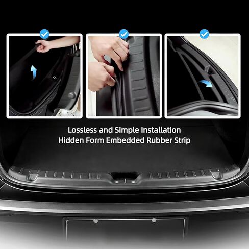 Rear Trunk Bumper Guard for Tesla Model Y Juniper 2025 2026 - TPE Bumper Protector with Scratch Resistant, Waterproof, Easy to Clean & Tool-Free Install for Model Y Accessories in Saudi Arabia